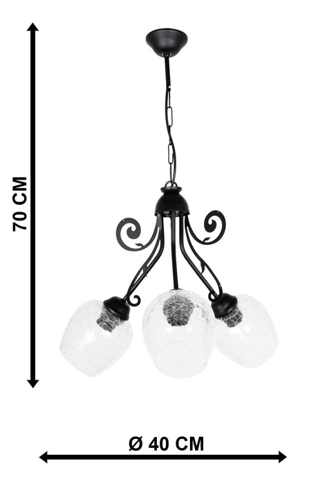 Promotion 3rd Black-transparent Glass Chandelier - Swordslife