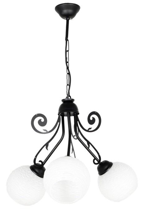 Promotion 3rd Black and White Glass Chandelier - Swordslife