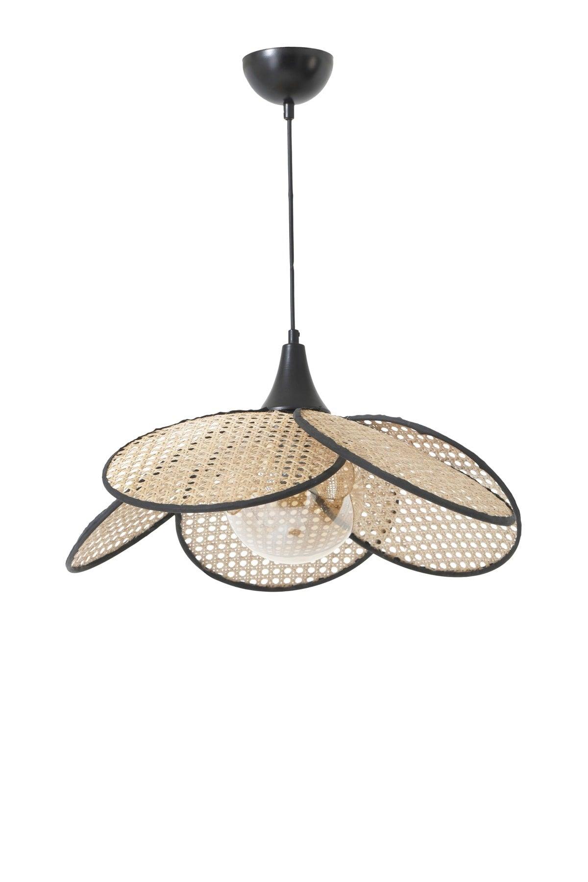 Propeller Single Glass Rattan Pendant Lamp - Swordslife