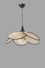 Propeller Single Glass Rattan Pendant Lamp - Swordslife