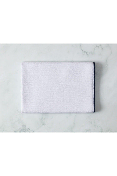 Prudence Face Towel - White / Navy -