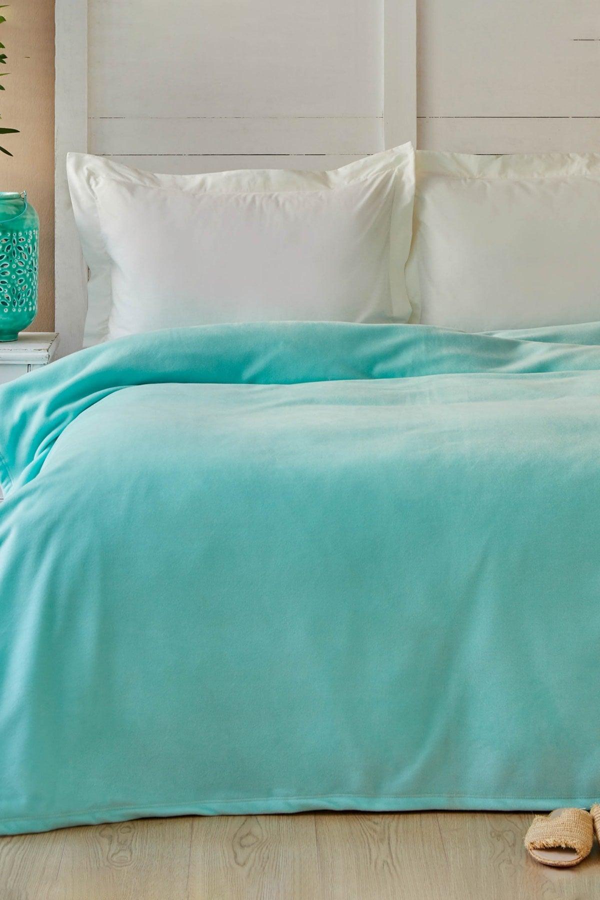 Puffy Aqua Double Fleece Blanket - Swordslife