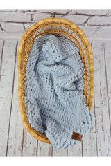 Puffy Handmade Blanket Gray Handmade Baby Blanket - Swordslife