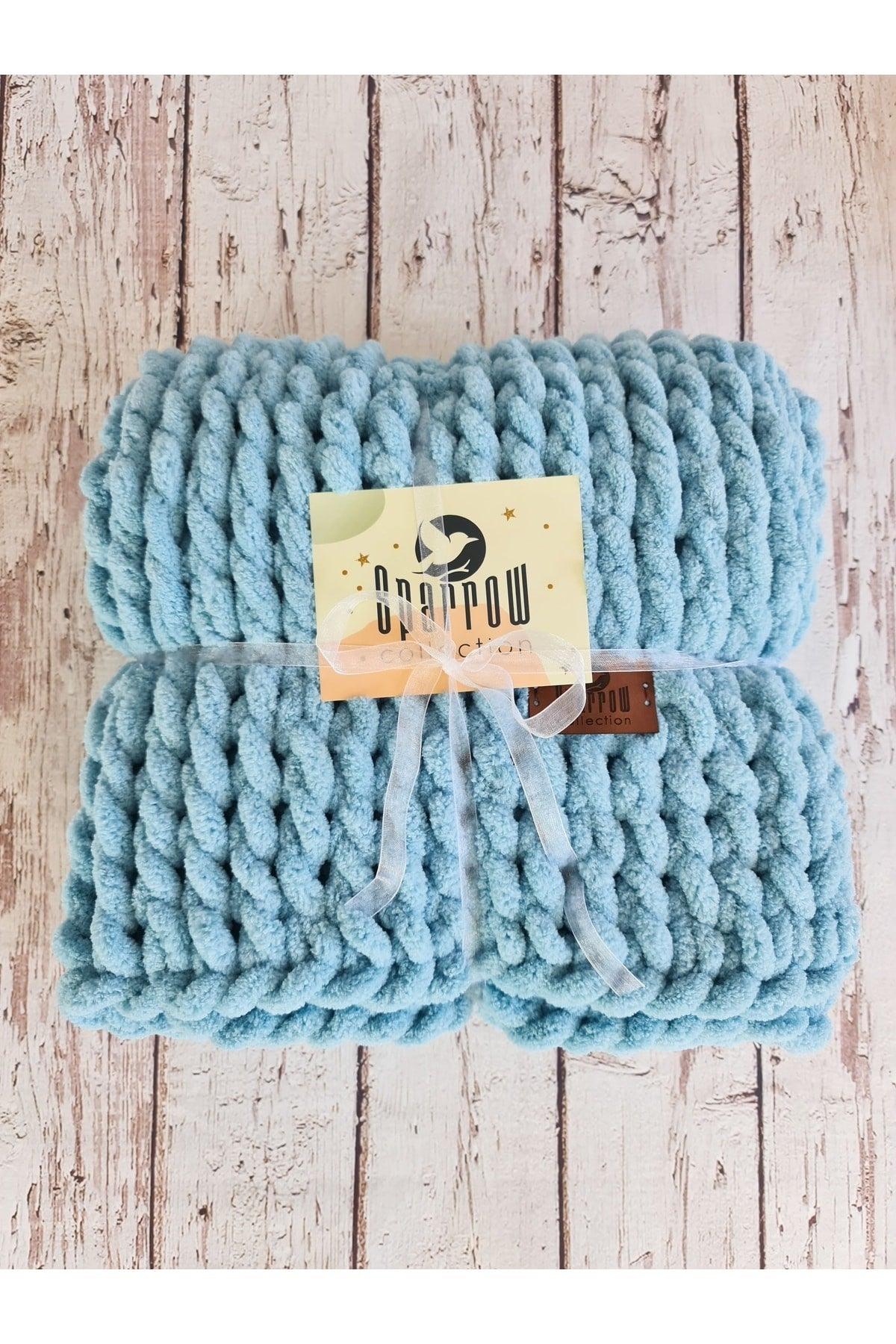 Puffy Handmade Blanket Blue Handmade Baby Blanket - Swordslife