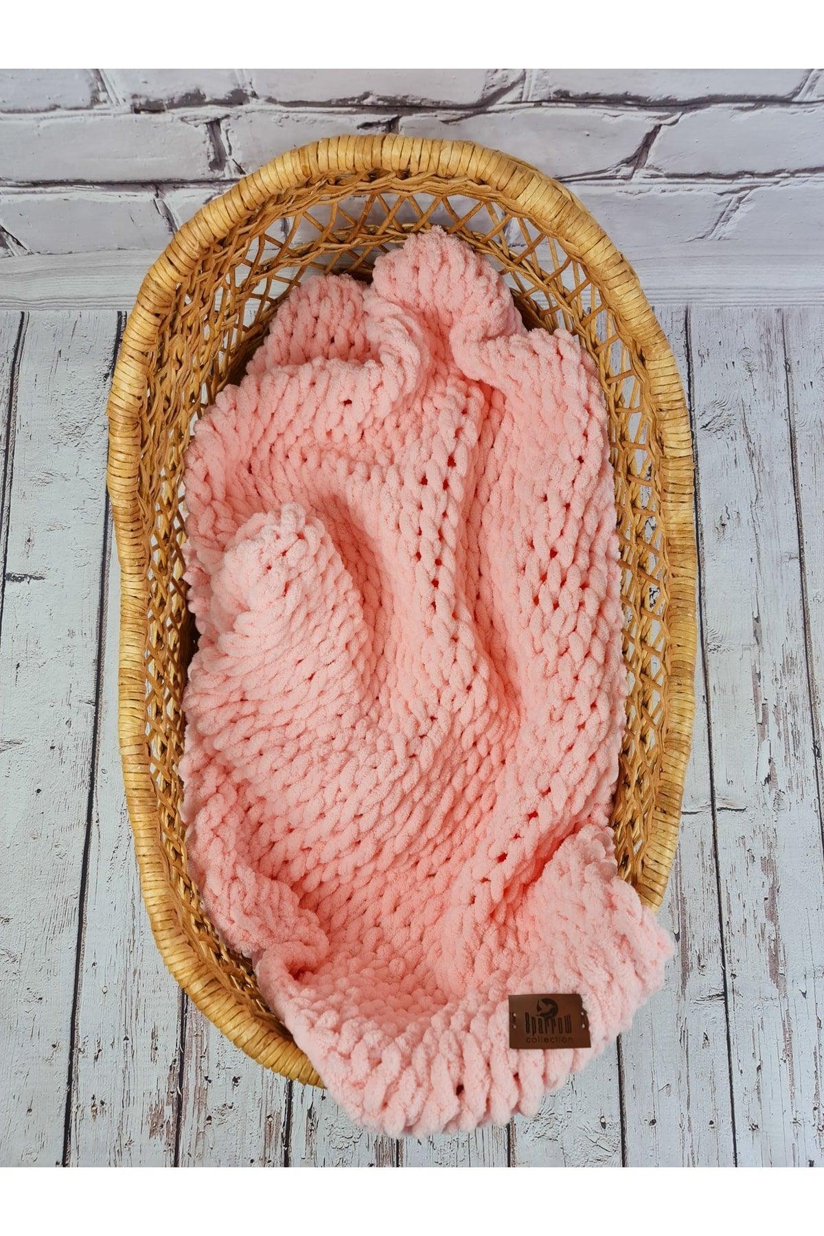 Puffy Handmade Blanket Candy Pink Color Handmade Baby Blanket - Swordslife