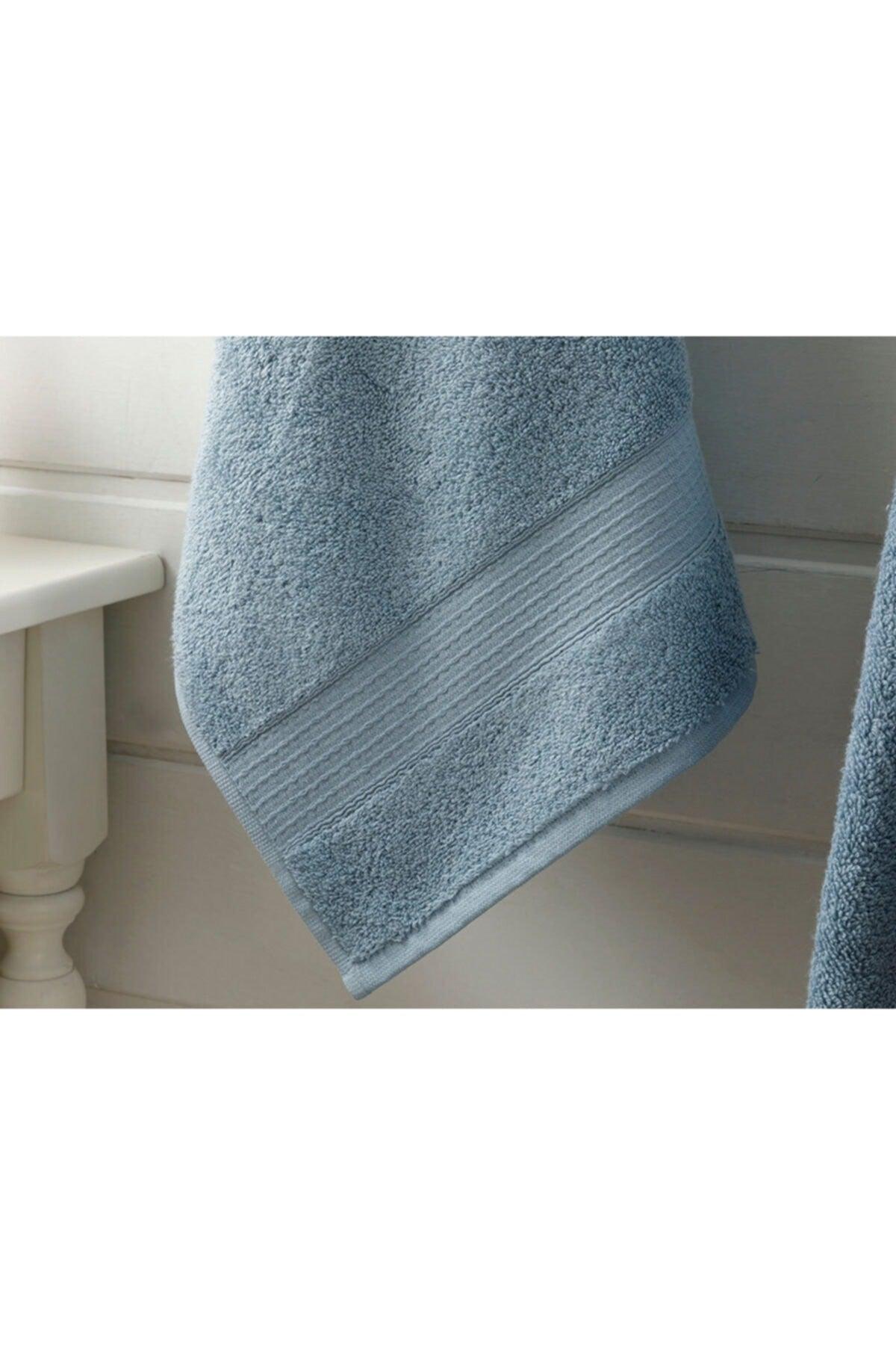 Pure Basic Face Towel 50X90 Cm Light Indigo