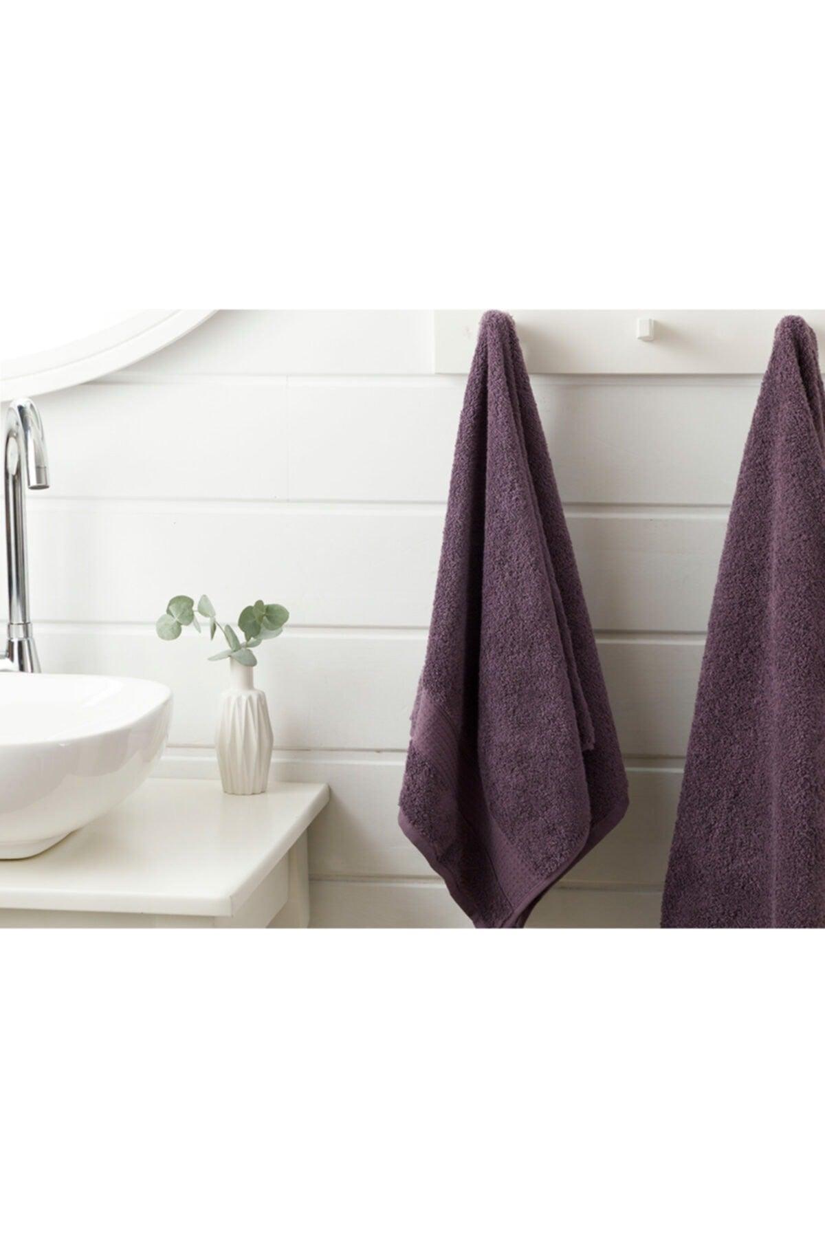 Pure Basic Face Towel 50X90 Cm Dark Purple - Swordslife