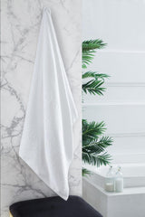 Pure White 100% Cotton Extra Soft Hotel And Bath Towel (76x137) - Swordslife