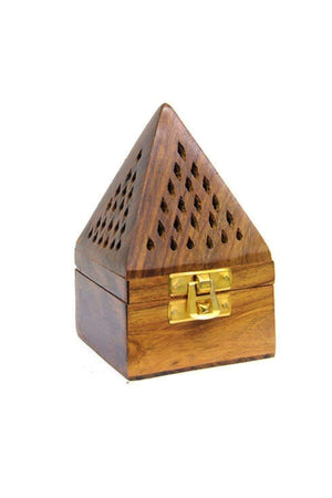 Pyramid Conical Incense Holder 5 Conical Incense Gift Wood Incense Burner Room Fragrance - Swordslife