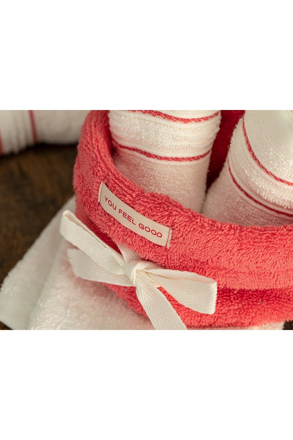 Quadro Cotton Set of 4 Towel Set 30x40 Cm