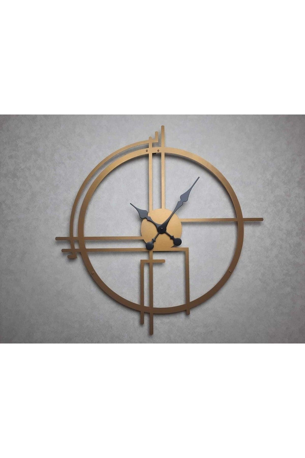 Querencia Metal Gold - Gold Wall Clock 1.5 Mm Thickness 60x60 Cm - Swordslife