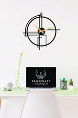 Querencia Metal Black Wall Clock 1.5 mm Thickness 45x45 cm - Swordslife