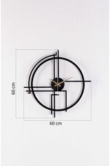 Querencia Metal Black Wall Clock 1.5 Mm Thickness 60x60 Cm - Swordslife