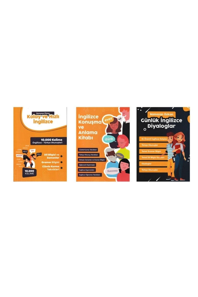 Quick English Learning Set - 3 Books - Daily Dialogues + English Conversation Easy English - Swordslife