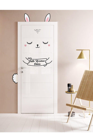 Bunny Door Sticker - Sweet Girl's Room - Swordslife