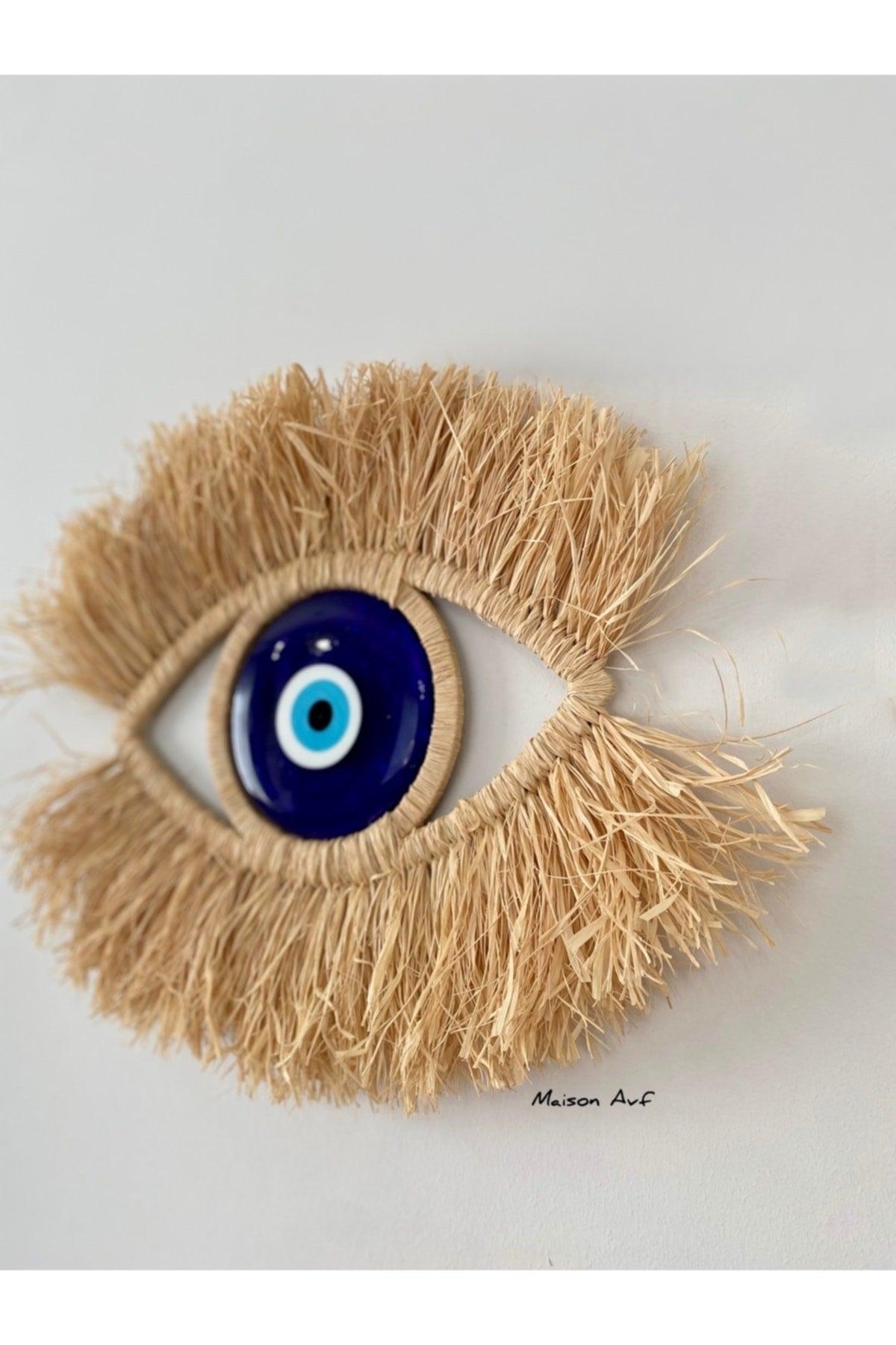 Raffia Evil Eye Eye Medium Diameter 12 cm M076 - Swordslife