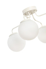 Rain 4th White-white Globe Glass Chandelier - Swordslife