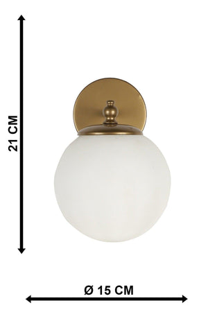 Rain Sconce 2 Pieces Tumbled-white Globe Glass - Swordslife