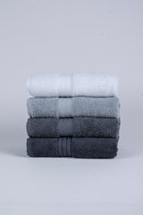 Rainbow 100% Cotton Extra Soft Gray Tones Set of 4 Hand/Face Towels (4*50X80) - Swordslife