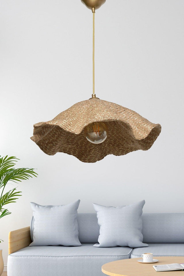 Ranchero Pendant Lamp Jute Silver Hsra-44 - Swordslife