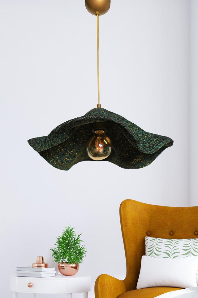 Ranchero Pendant Lamp Khaki Gold Black - Swordslife