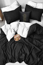 Ranforce 100% Cotton Duvet Cover Set Single Black-white - Swordslife