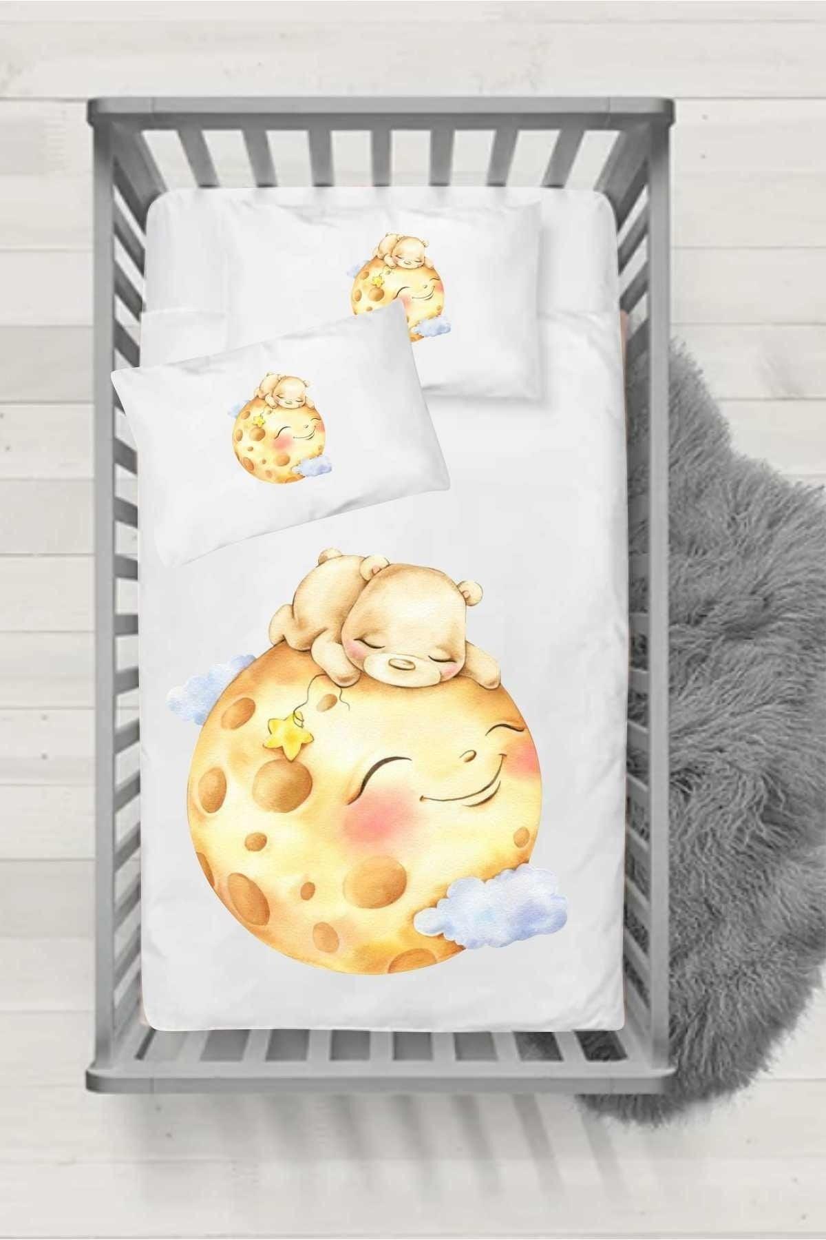 Ranforce Series Baby Duvet Cover Set - Sleeping Teddy Bear - Swordslife