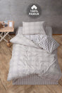 Ranforce Single Duvet Cover Set Plaid Beige - Swordslife