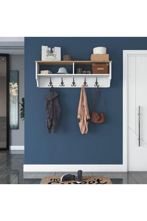 Rani P2 Modern Coat Rack Wall Hanger White -