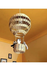 Rattan Bamboo Straw Kids Room Chandelier Balloon Chandelier - Swordslife