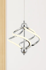 Ravena Single Chrome Led Pendant Lamp Chandelier - Swordslife