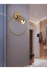 Rayline Ring Tumbled White Led Spot Sconce - Swordslife