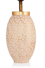 Rayon Ceramic Lampshade Cream Gold Srmk-53 - Swordslife