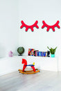Red Wooden Lash 2 Pcs Decorative Lash Kids Room Decorative Ornament - Swordslife