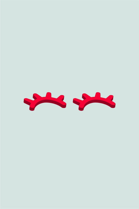 Red Wooden Lash 2 Pcs Decorative Lash Kids Room Decorative Ornament - Swordslife