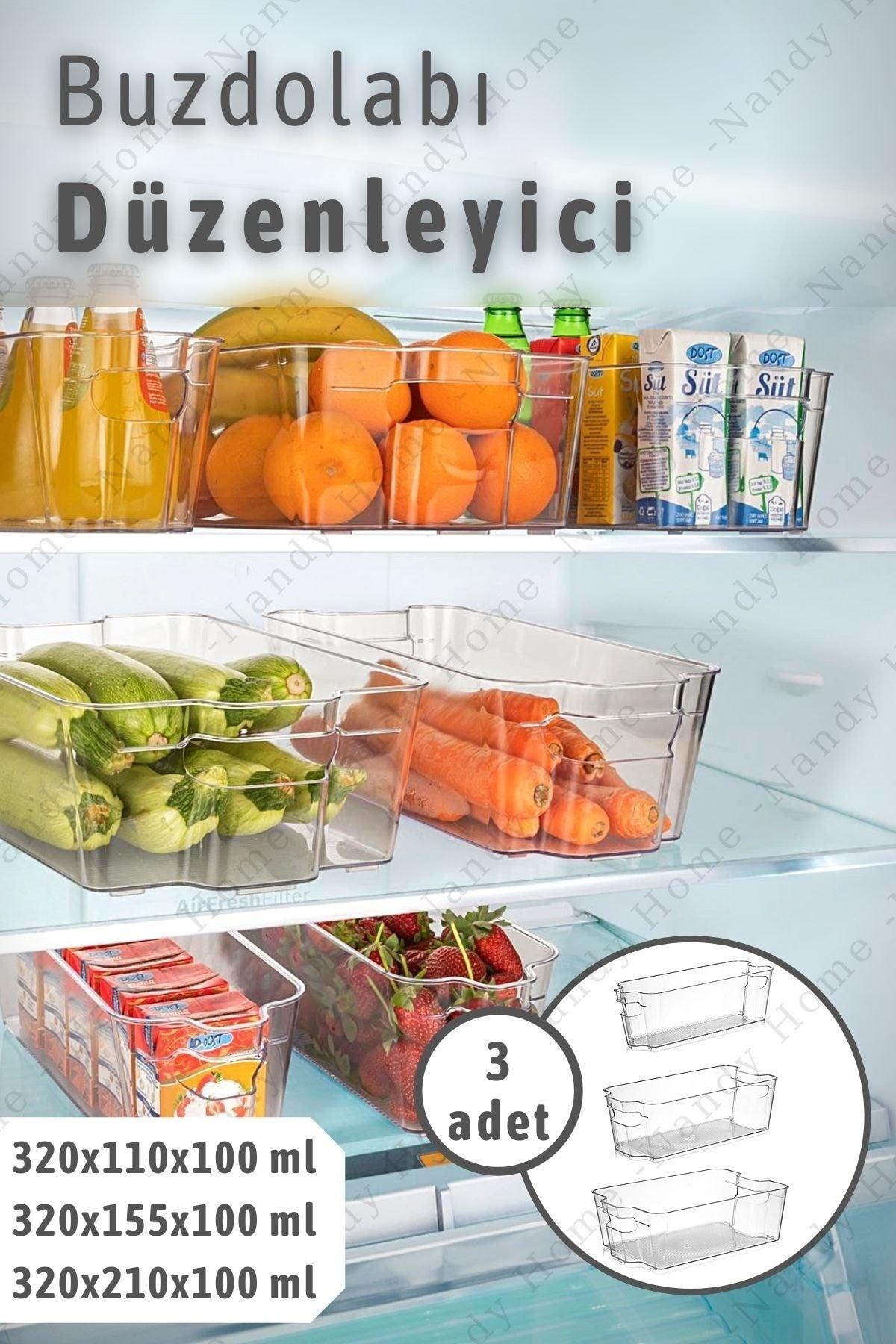 Refrigerator & Cabinet Organizer 3 Piece Set Transparent - Swordslife