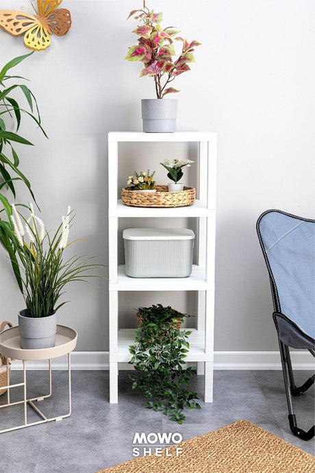 Shelf 4-Tier Organizer Plastic Shelving Unit