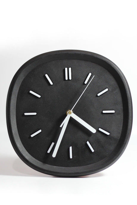 Colorful Design Square Concrete Wall Clock | Black 26 cm - Swordslife