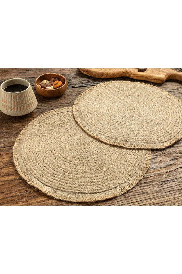 Resta Jute 2 Place Placemat 35 Cm Natural - Swordslife