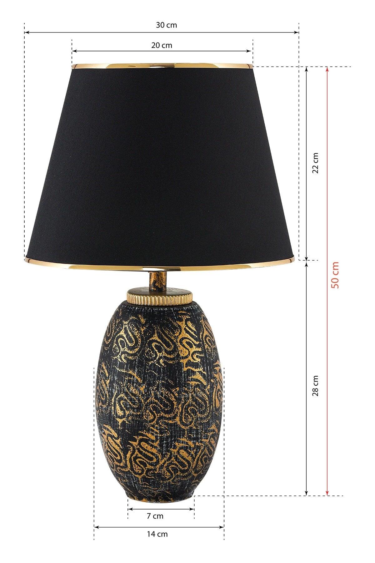 Retarder Ceramic Lampshade Gold Black Srmk-53 - Swordslife