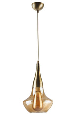 Retro Tumbled Honey Glass Single Chandelier - Swordslife