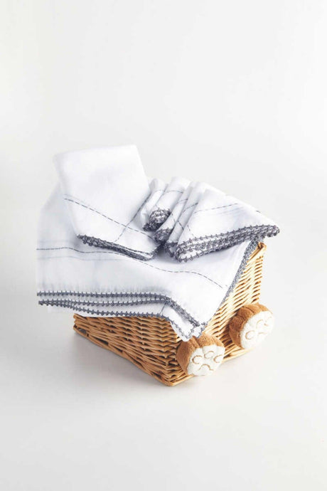 Retro Organic Baby Cheesecloth Muslin Set - Anthracite - Swordslife