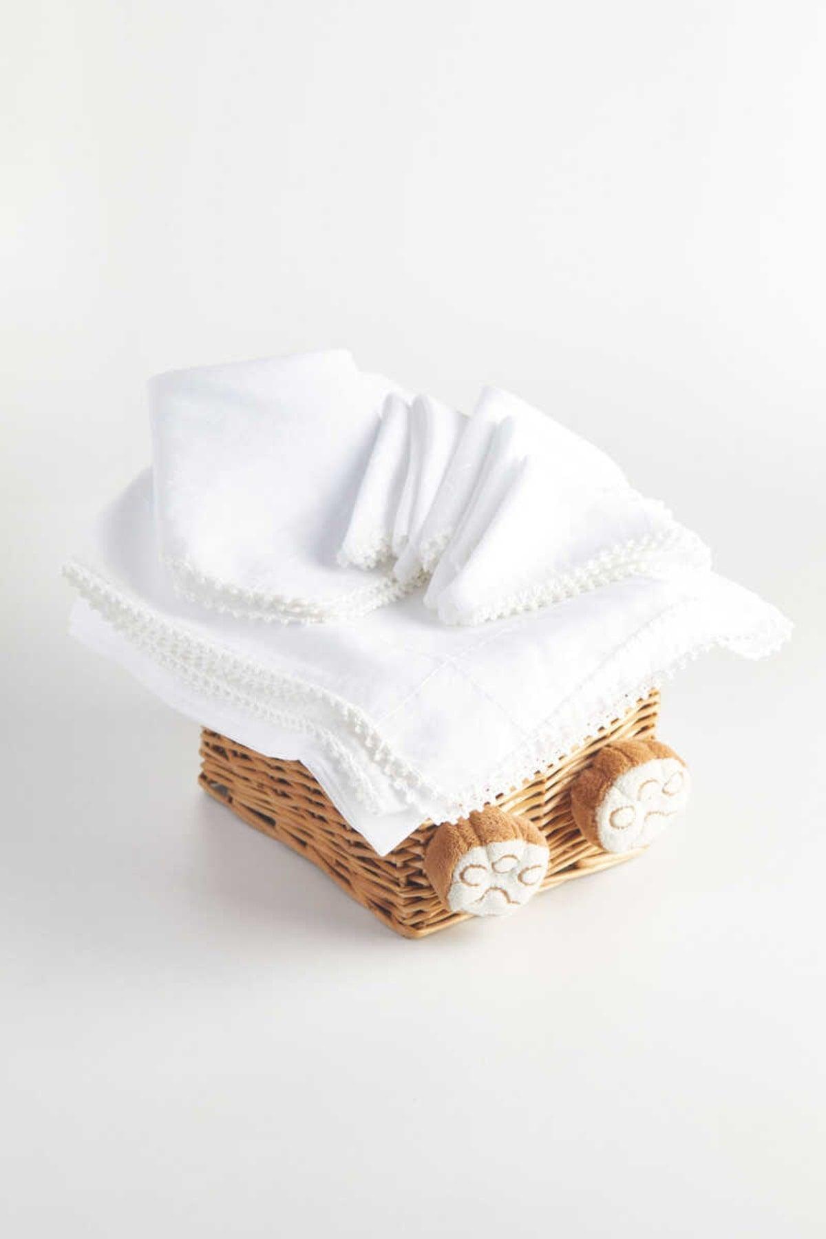 Retro Organic Baby Cheesecloth Muslin Set - White - Swordslife