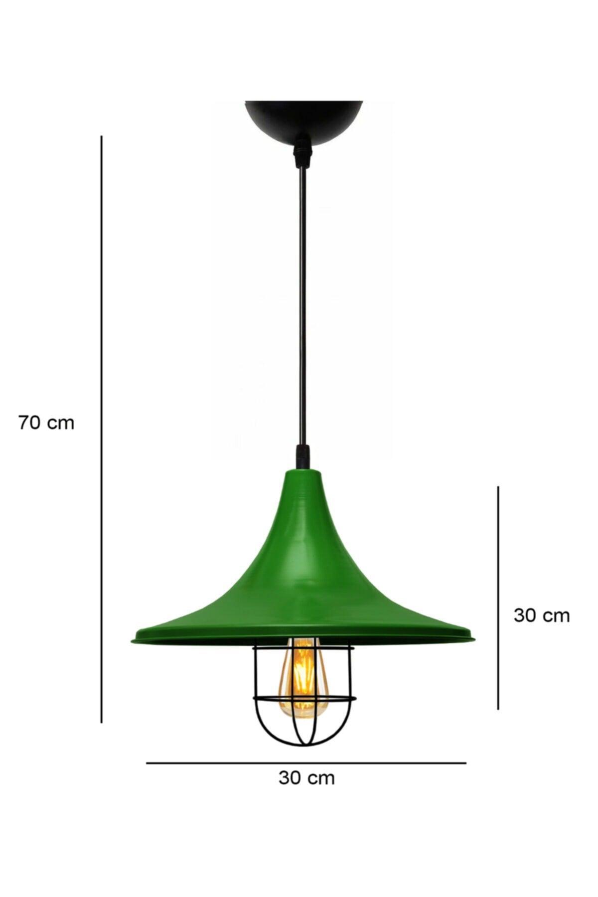 Retro Rustic Green Metal Single Pendant Lamp Over Cafe Kitchen Table Ayd-3097 - Swordslife