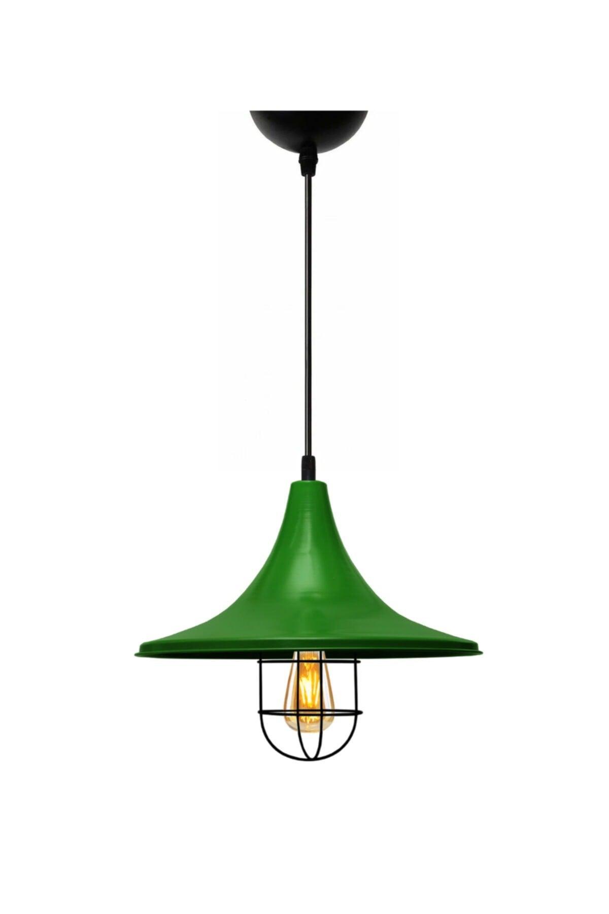 Retro Rustic Green Metal Single Pendant Lamp Over Cafe Kitchen Table Ayd-3097 - Swordslife