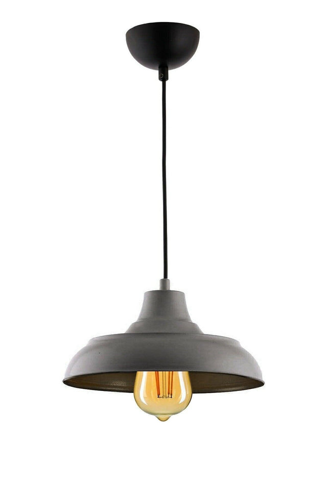 Retro Rustic Model Modern Metal Single Pendant Lamp Black Chandelier Cafe - Swordslife