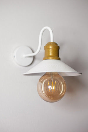 Retro White Single Wall Sconce - Swordslife