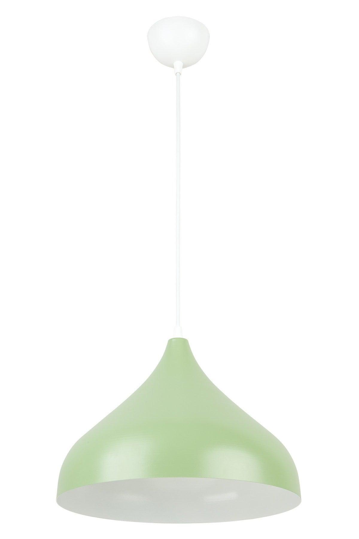 Reyes Special Design Modern Sports Decorative Cafe-kitchen Green Inside White Pendant Lamp Single Chandelier - Swordslife