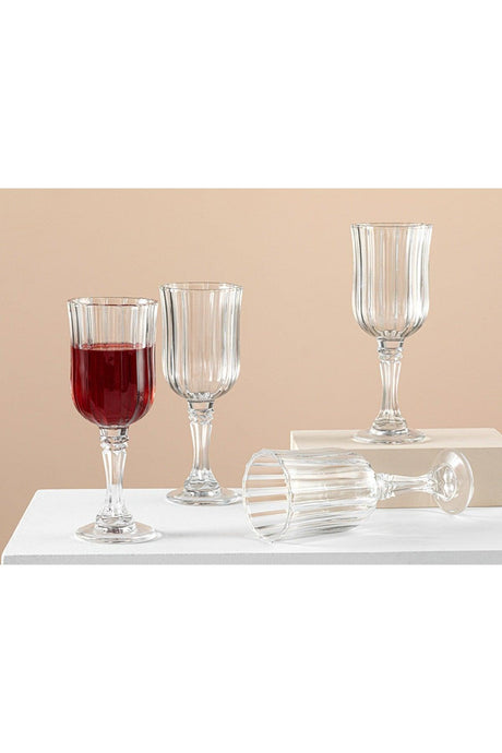 Ricco Glass 4 Pcs Glass 210 Ml Transparent - Swordslife