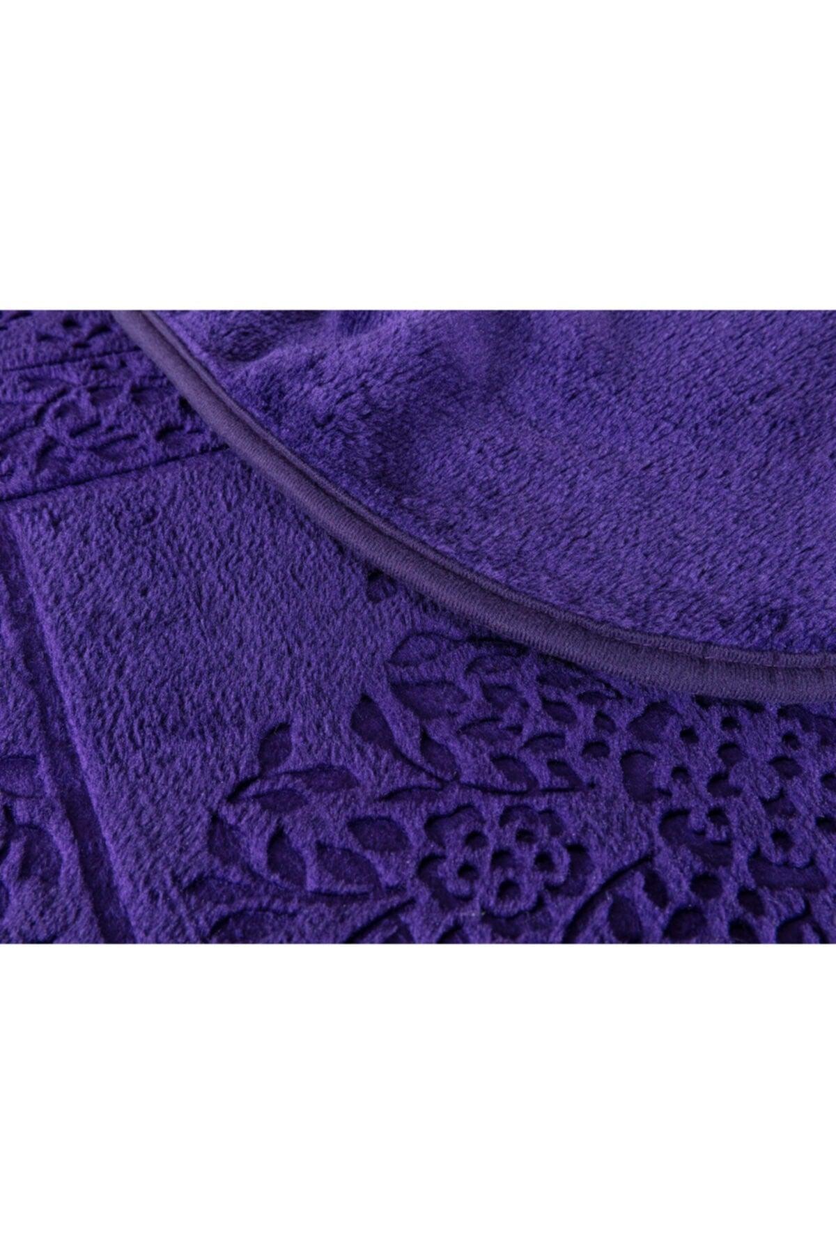 Rochelle Mink Emboss Double Blanket - Purple - Swordslife